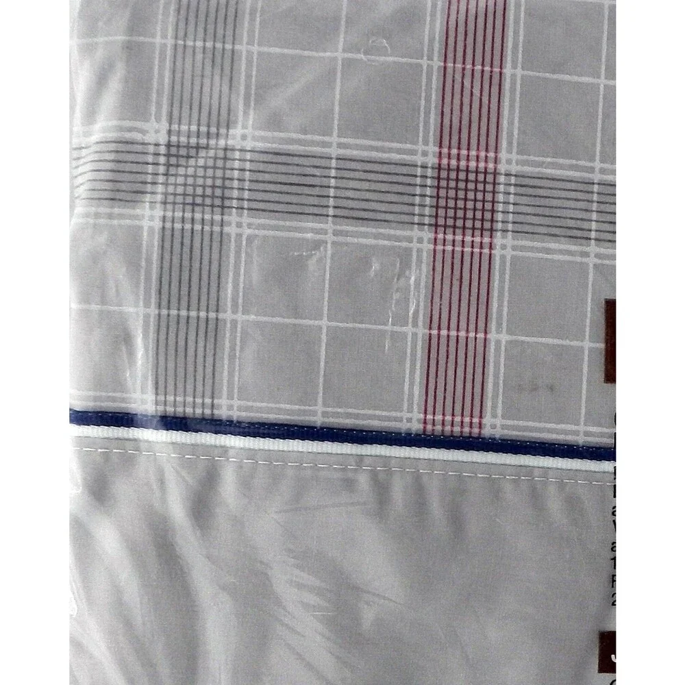 Vintage JCPenney Twin Flat Sheet Percale Cotton Blend Floral Plaid Retro 1980s